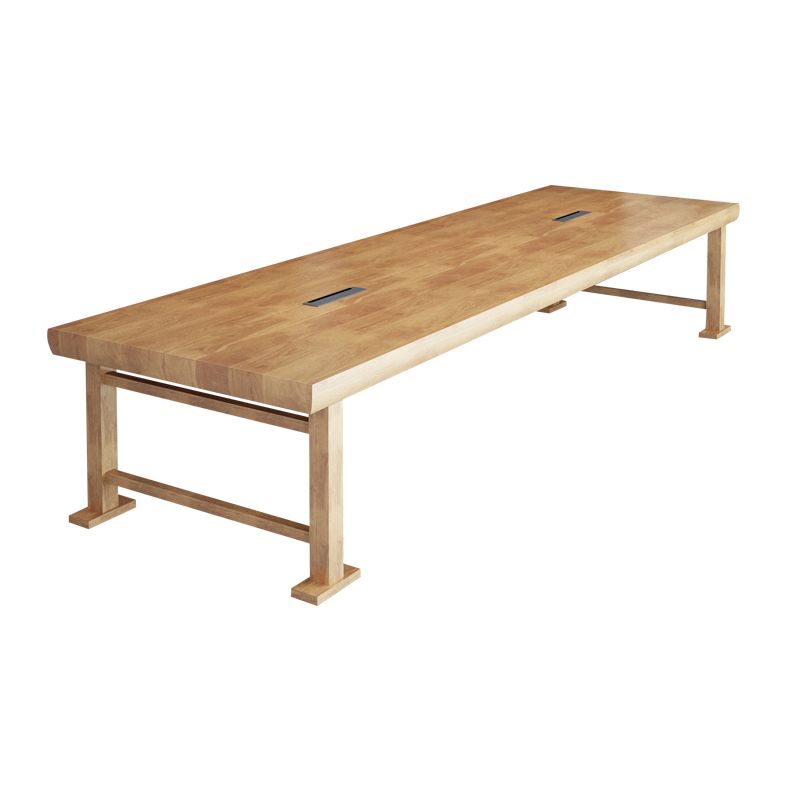 Escritorio de escritura contemporánea de 27 "de ancho escritorio de oficina natural de madera maciza