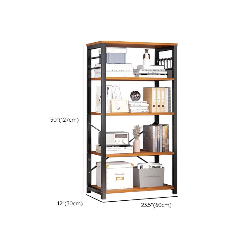 Metal Etagere Shelf Bookcase Vertical Open Book Shelf for Home