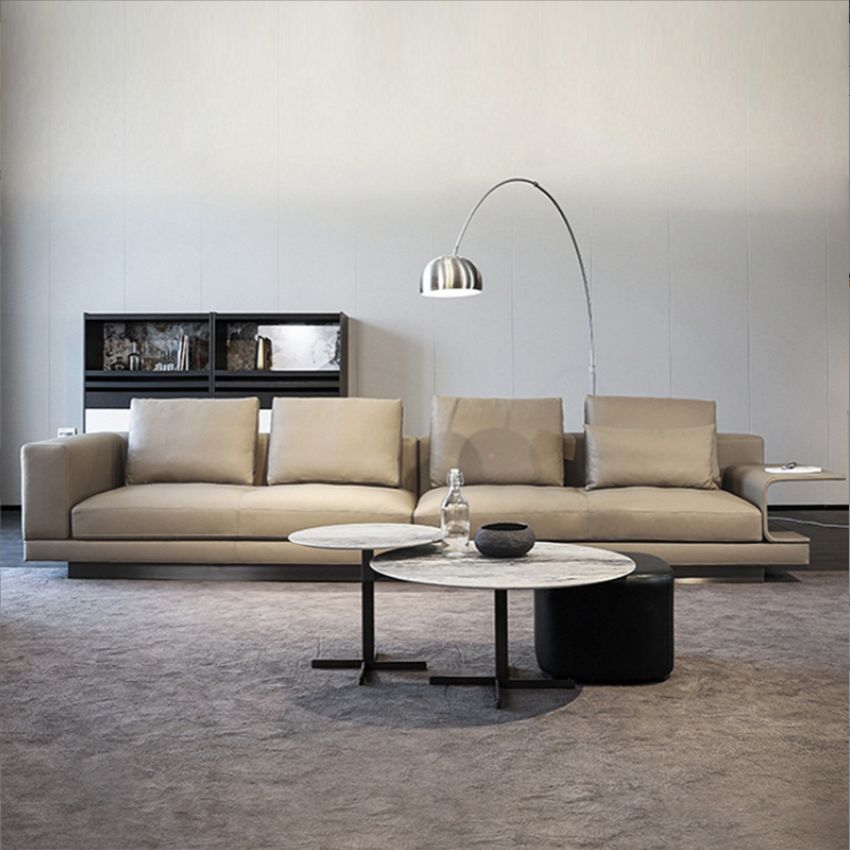 Asiento de sala de estar de brazo cuadrado escandinavo-gris lóble