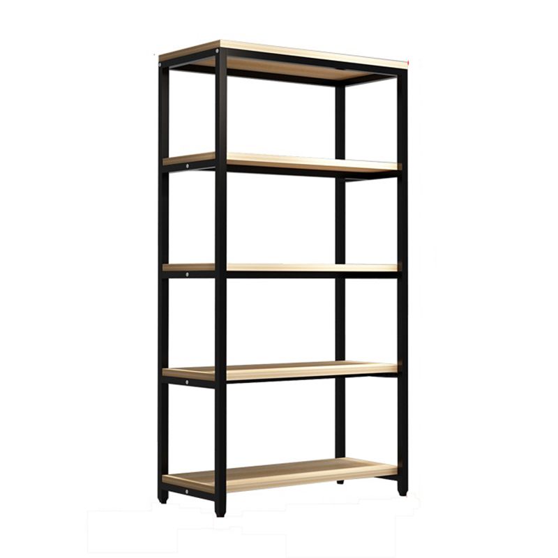 Metal Etagere Bookcase Industrial Open Back Book Shelf with Shelves for Office and Home Clearhalo 'Bookcases' 'Furniture' 'furniture_bookcases' 'kitchen' 'kitchen_bookcases' 'Living Room Furniture' 'Office Furniture' 1200x1200_11f071be-3416-48ac-85fa-64522f0dba0a