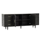 Black Buffet Server with Drawers Pine Solid Wood Dining Server Clearhalo 'buffet_sideboard' 'Buffets & Sideboards' 'furn' 'furn_buffet_sideboard' 'Furniture' 'Kitchen & Dining Furniture' 1200x1200_11f0c7c7-fa39-4194-8959-b5c9de828d6b
