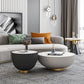 Slate Round Coffee Table Pedestal Minimalist Coffee Table for Living Room Clearhalo 'Coffee & Accent Tables' 'Coffee Tables' 'coffee_tables' 'furn' 'furn_coffee_tables' 'Furniture' 'Living Room Furniture' 1200x1200_11f1663e-7634-49b5-8043-cc93cca7ca94