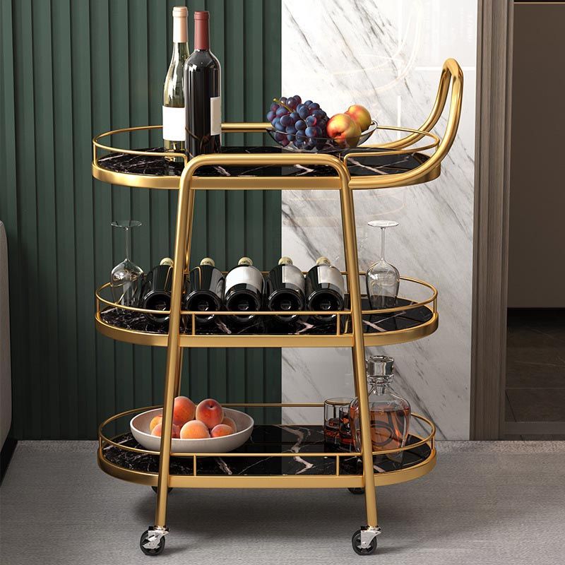 32.28"H Modern Rolling Prep Table Metal Prep Table for Home Use