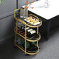 Contemporary Style Rolling Prep Table Stone Prep Table for Kitchen