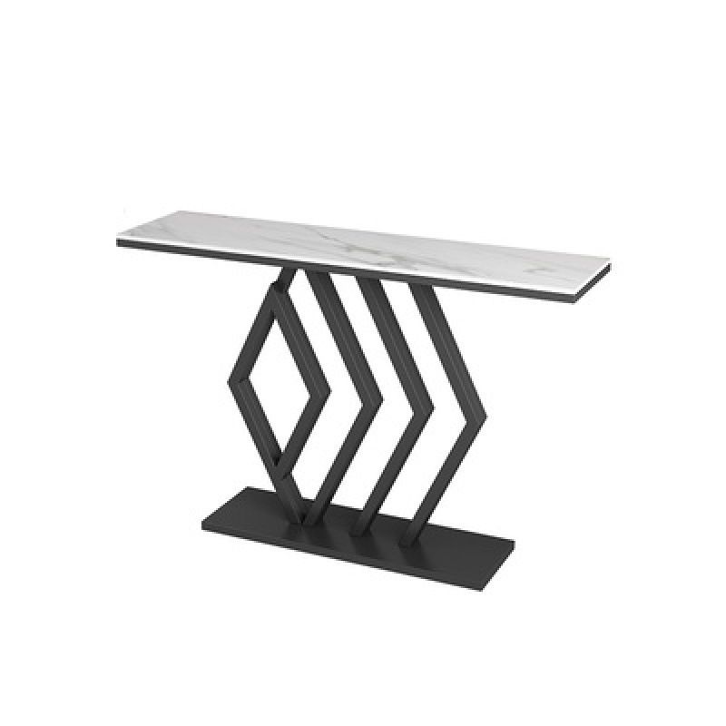 Tabla de consola de sofá glamorosa Tabla de acento de acabado antiguo en mármol