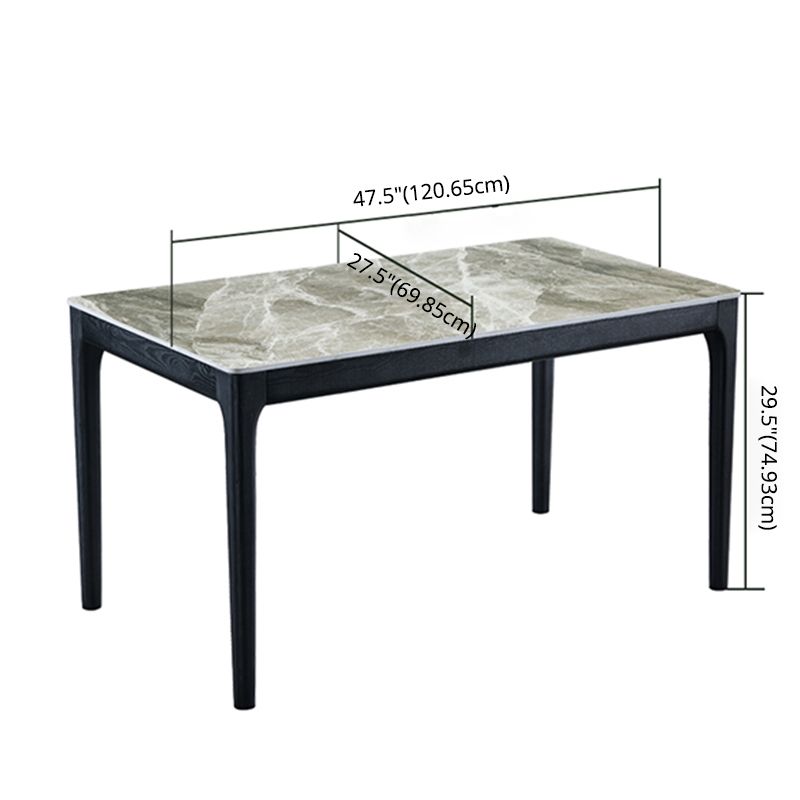 Minimalist Style Dining Table Set with Rectangle Shape Table and Padded Chairs Clearhalo 'Dining Room Sets' 'Dining Tables & Seating' 'dining_room_set' 'furn' 'furn_dining_room_set' 'Furniture' 'furniture_dining_room_set' 'Kitchen & Dining Furniture' 'kitchen&dining_furn' 'kitchen' 1200x1200_11f65c08-44c6-44f2-ae16-0d85a4489391