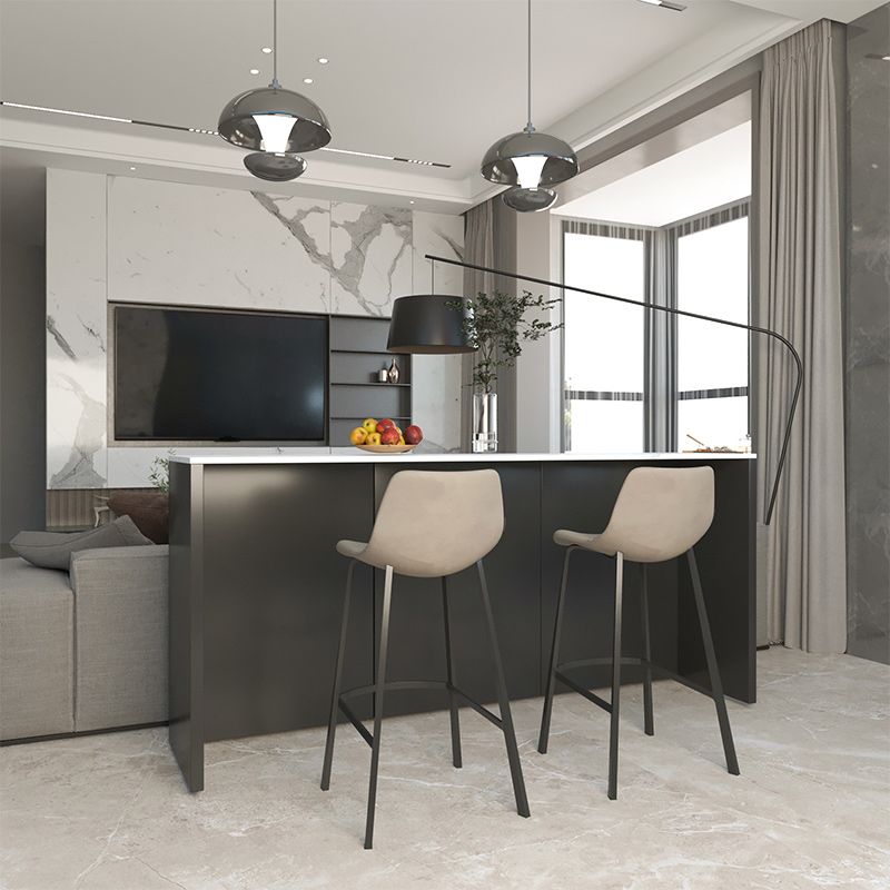 Rectangle Indoor Patio Bar Table Double pedestal White Stone Counter Table Clearhalo 'Bar Furniture' 'Bar Tables' 'bar_tables' 'furn' 'furn_bar_tables' 'Furniture' 'furniture_bar_tables' 'Kitchen & Dining Furniture' 1200x1200_11f7a9d0-5e84-4678-b371-2eb64c4f752e