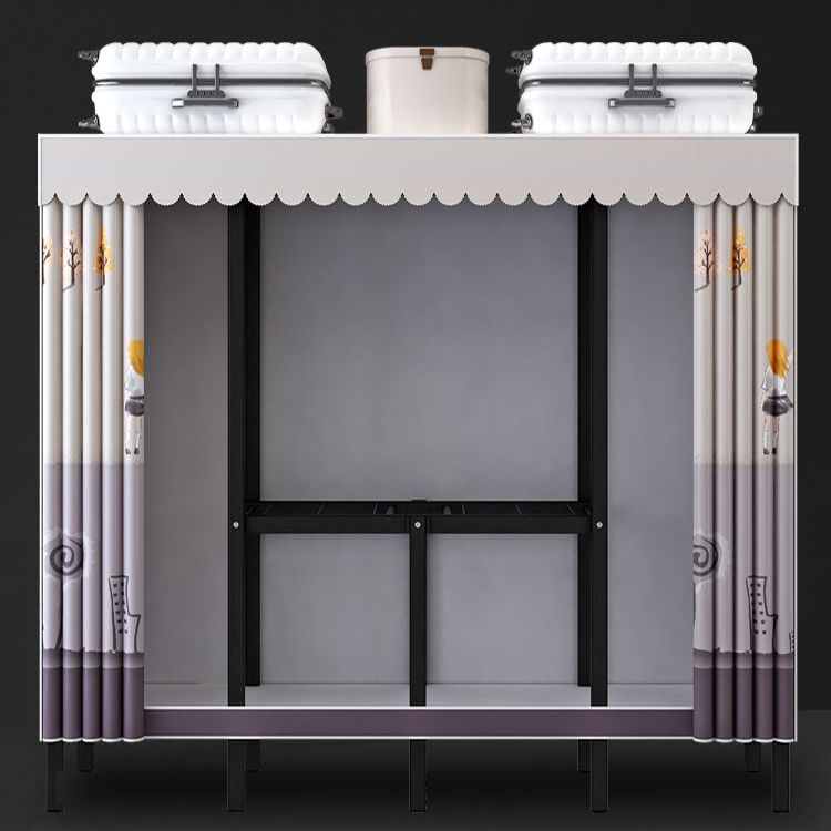 Industriegarderobe Armoire Schwarzer Aufbewahrungsschrank für Schlafzimmer