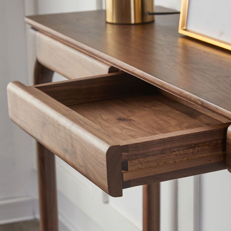 Rectangle Shape Console Table Walnut Wood Console Sofa Table for Hall