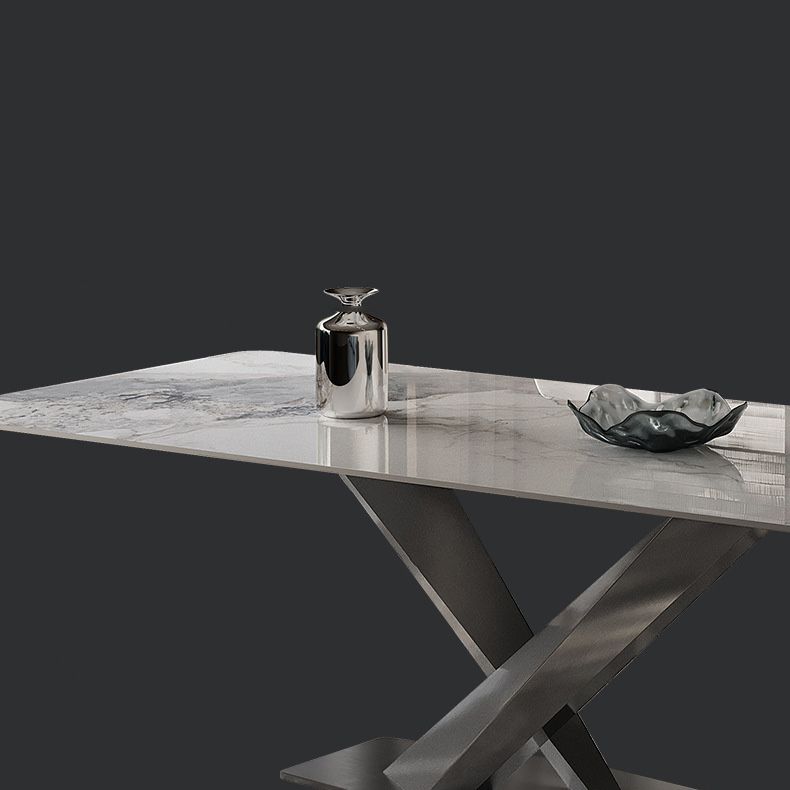 Medieval Modern Stone Dinette Table Rectangle Table for Dining Room Clearhalo 'Dining Tables & Seating' 'Dining Tables' 'dining_table' 'furn' 'furn_dining_table' 'Furniture' 'Kitchen & Dining Furniture' 1200x1200_11fbd4d4-464d-462d-bb9d-17e641a8dffb
