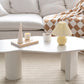 Scandinavian White Cocktail Table with Free Form Top in Solid Wood Clearhalo 'Coffee & Accent Tables' 'Coffee Tables' 'coffee_tables' 'furn' 'furn_coffee_tables' 'Furniture' 'Living Room Furniture' 1200x1200_11fbe31f-e7b7-4cb8-8fe6-26d2228424dc