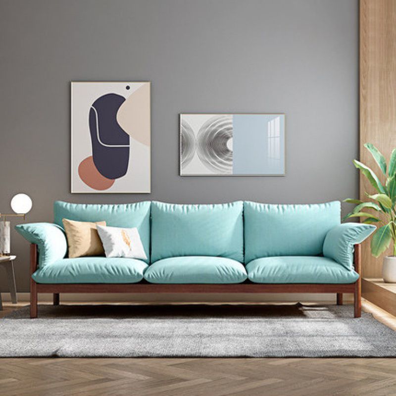 3シーター32.6 "Hアクリルウッドピロートップアームソファリビングルーム