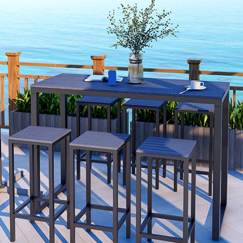 Modern Bar-height Table with Metal Base Bar Table for Outdoor Clearhalo 'Bar Furniture' 'Bar Tables' 'bar_tables' 'furn' 'furn_bar_tables' 'Furniture' 'Kitchen & Dining Furniture' 1200x1200_11ff1c92-fc87-4516-9c99-301f3e34d586