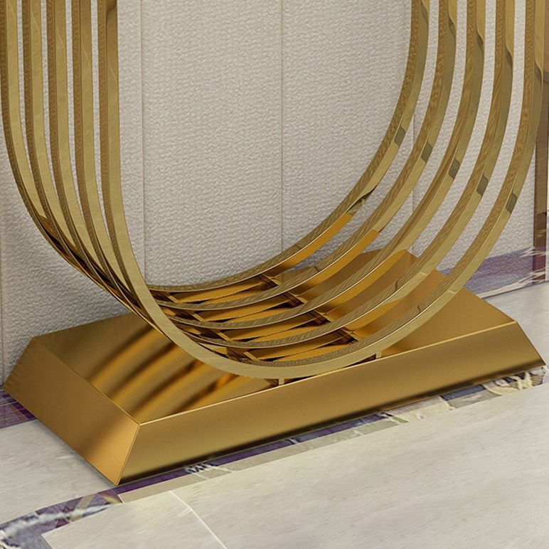 Tabella di accento glam largo 11 "Tabella dell'accento della console rettangolare in pietra