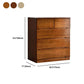 Brown Solid Wood Accent Chest with Drawers 16.92" Wide Contemporary Chest
