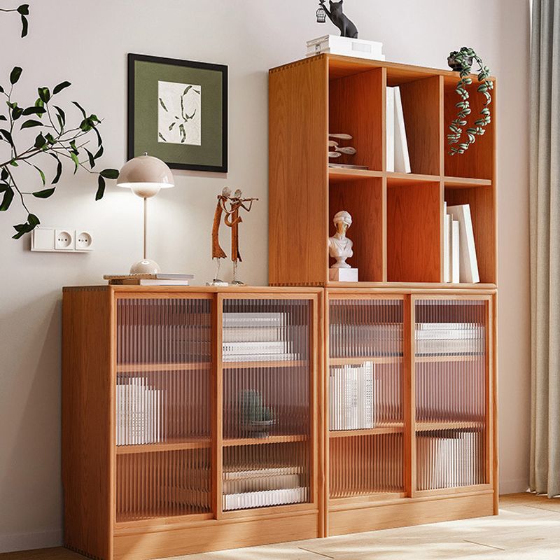 Bibliothèque de style moderne en bois massif fermé étagère pour le bureau à domicile
