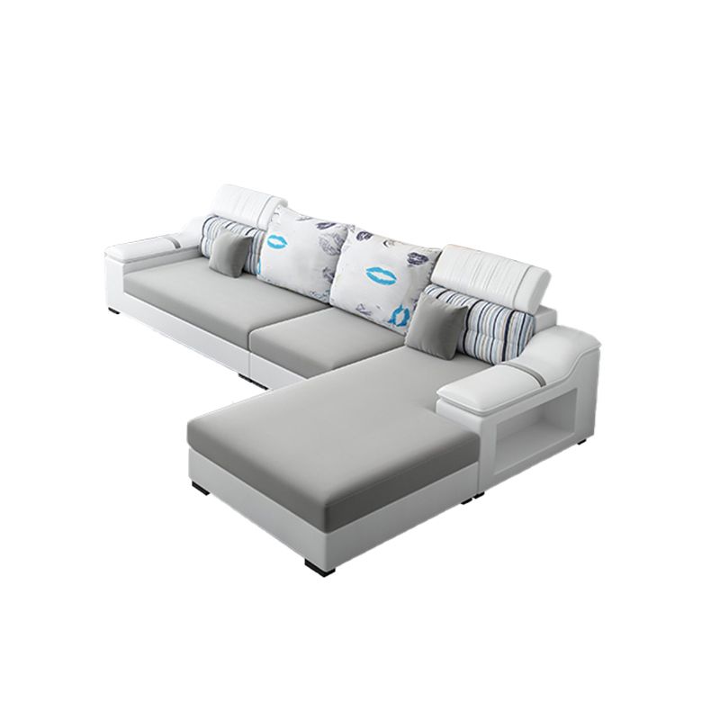 Section de teinture moderne de gris léger sectionnel sectionnel