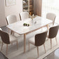 Pieds en caoutchouc de table à manger rectangulaire en pierre pliable pour salle à manger