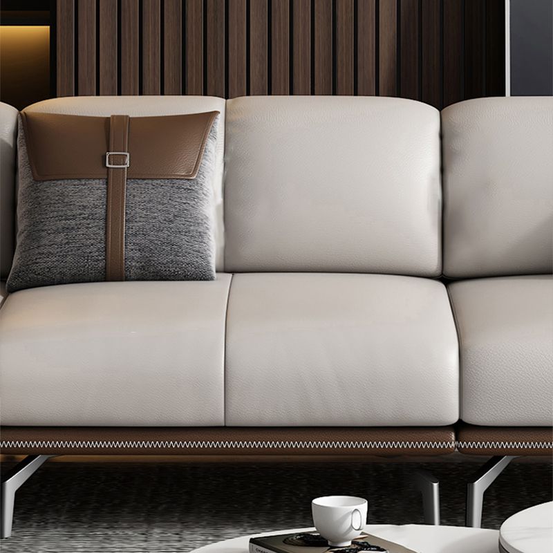 Transitional Genuine Leather Cushions Sofa 31.5"High Pillow Top Arm Couch Clearhalo 'furn' 'furn_sofas' 'Furniture' 'furniture_sofas' 'Living Room Furniture' 'Sofa' 'sofas' 1200x1200_1205dbab-0689-4a25-9466-0e5e9ff7bea1