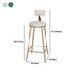 Glam – ensemble de Table de bar rectangulaire avec tabourets hauts en métal, 1/2/3 pièces, pour la maison