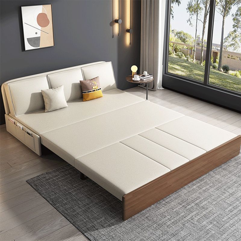 Moderner Stil 29.52 "H Faux Leder Armloses Sofa Bett mit Lagerung