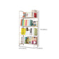 Contemporary Metal Bookcase Standard Closed Back Bookshelf with Shelves