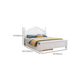 Letto standard in legno massiccio letto bianco contemporaneo con testiera