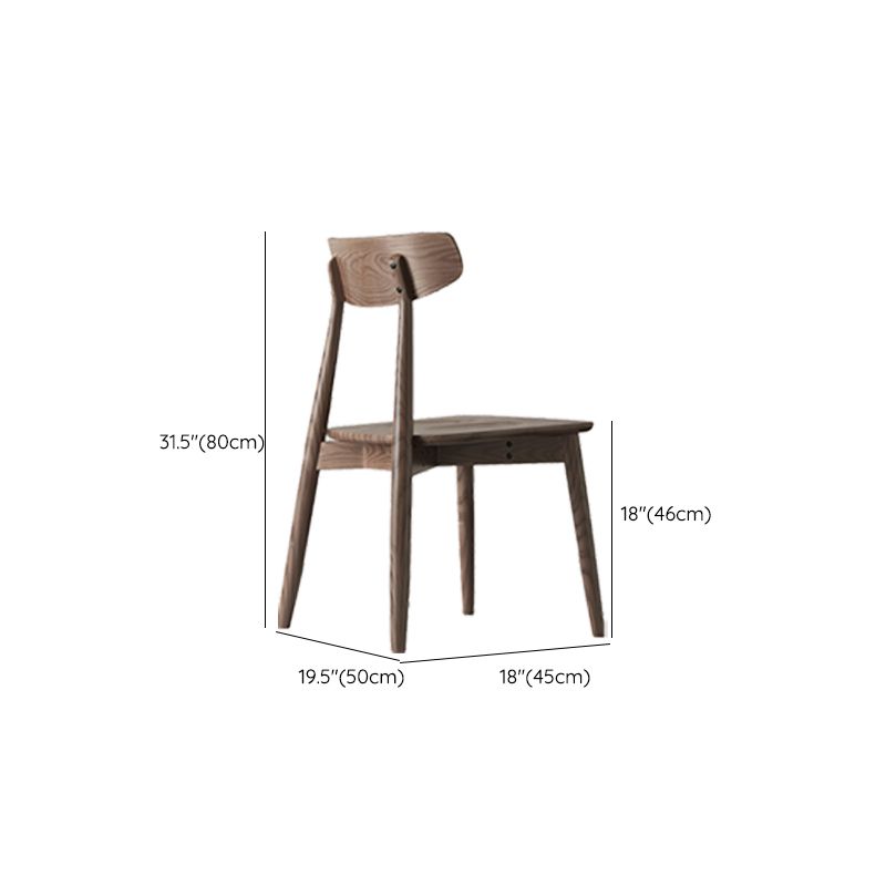Silla lateral de estilo moderno de madera silla de comedor de espalda abierta para cocina