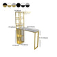 Modern Iron Bistro Table Stone Top Rectangle Indoor Bar Dining Table with Wine Rack Clearhalo 'Bar Furniture' 'Bar Tables' 'bar_tables' 'furn' 'furn_bar_tables' 'Furniture' 'furniture_bar_tables' 'Kitchen & Dining Furniture' 1200x1200_12106a14-7b5a-4228-91a6-b3dcc0a94d43