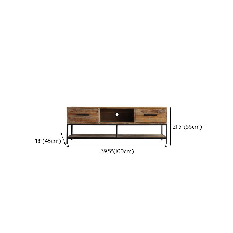 Industrial Wood TV Console Open Storage TV Media Stand for Living Room Clearhalo 'furn' 'furn_tv_stands_entertainment_centers' 'Furniture' 'Living Room Furniture' 'TV Stands & Entertainment Centers' 'TV Stands & Media Storage Furniture' 'tv_stands_entertainment_centers' 1200x1200_1210e8f3-c65d-4ea2-8eea-31c03af7606b