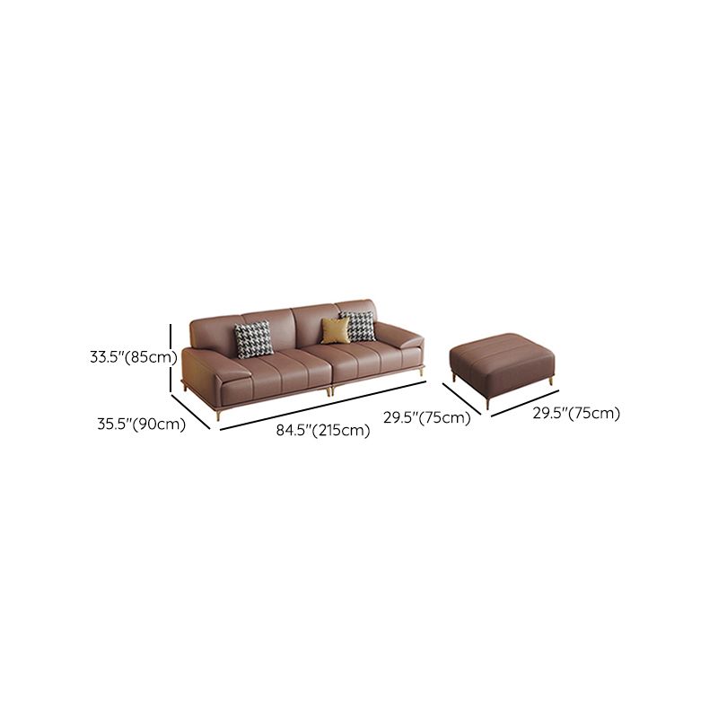 Pillow Top Arm Farmhouse Seating Dark Brown Living Room Settee