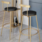 Contemporary Velvet Counter Stool Round Living Room Bar Stool with Metal Legs Clearhalo 'Bar Furniture' 'Bar Stools' 'bar_stools' 'furn' 'furn_bar_stools' 'Furniture' 'Kitchen & Dining Furniture' 1200x1200_121113ca-5bc9-42e9-87e6-536f001ce441