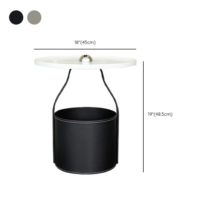 Tavolo da divano rotondo del vassoio rotondo da 19,68 "tavolo da divano di divano di divani laterale