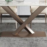 Luxury 1/4/5/7 Pieces Dining Set Sintered Stone Dining Table with Leather Chairs Clearhalo 'Dining Room Sets' 'Dining Tables & Seating' 'dining_room_set' 'furn' 'furn_dining_room_set' 'Furniture' 'furniture_dining_room_set' 'Kitchen & Dining Furniture' 'kitchen&dining_furn' 'kitchen' 1200x1200_1212b927-bcff-4f3b-8da7-113cbb53f760