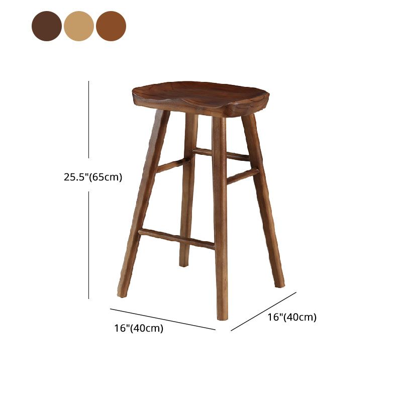 Industrial Style Bar Stool Wooden Legs Saddle Seat Barstool for Restaurant Bar Clearhalo 'Bar Furniture' 'Bar Stools' 'bar_stools' 'furn' 'furn_bar_stools' 'furniture_bar_stools' 'Kitchen & Dining Furniture' 'kitchen&dining_furn' 'kitchen' 'kitchen_furn' Furniture' 1200x1200_121344cc-dbfc-4a47-bc74-9697050c49a3