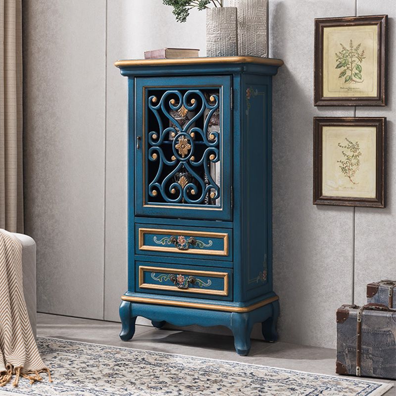 47。2 "高さの悩みのある木材サイドキャビネット2-引き出し1-ドア収納キャビネット