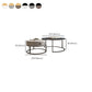 Round Glass Top Coffee Table Contemporary Frame Coffee Cocktail Table with Drawers Clearhalo 'Coffee & Accent Tables' 'Coffee Tables' 'coffee_tables' 'furn' 'furn_coffee_tables' 'Furniture' 'Living Room Furniture' 1200x1200_12154930-af1d-4808-95f3-c782febaefa3