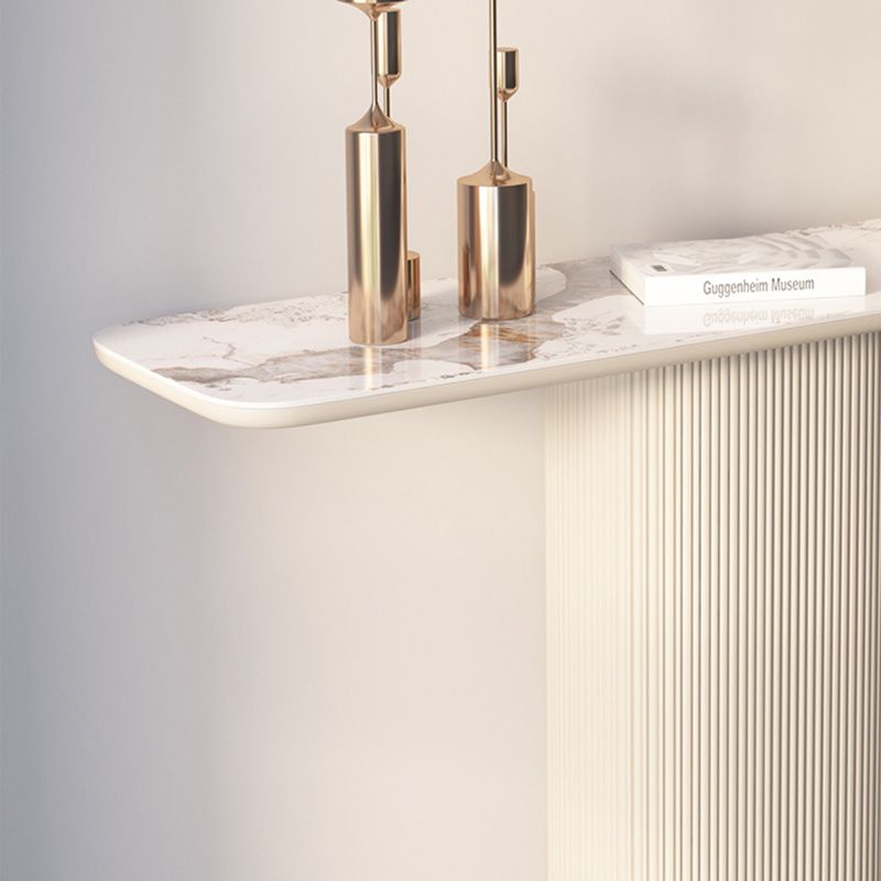 Tabella della console contemporanea da 13 "W del divano di divano della console rettangolare in pietra bianca