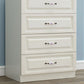 Modern White Accent Chest with Drawers 15.74" Wide Side Cabinet