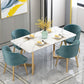 Scandinavian Dining Table Set with Marble Dining Table and Padded Chairs Clearhalo 'Dining Room Sets' 'Dining Tables & Seating' 'dining_room_set' 'furn' 'furn_dining_room_set' 'Furniture' 'furniture_dining_room_set' 'Kitchen & Dining Furniture' 'kitchen&dining_furn' 'kitchen' 1200x1200_1219cd8d-d6ed-4338-86e8-093fe659e6d4