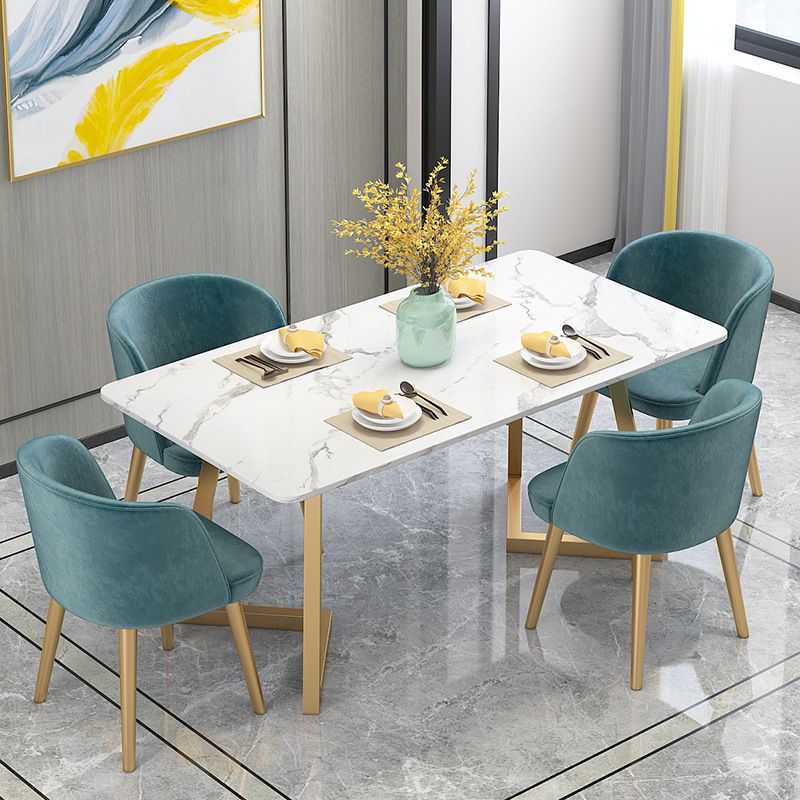 Scandinavian Dining Table Set with Marble Dining Table and Padded Chairs Clearhalo 'Dining Room Sets' 'Dining Tables & Seating' 'dining_room_set' 'furn' 'furn_dining_room_set' 'Furniture' 'furniture_dining_room_set' 'Kitchen & Dining Furniture' 'kitchen&dining_furn' 'kitchen' 1200x1200_1219cd8d-d6ed-4338-86e8-093fe659e6d4