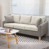 3-Seat Cushions Sofa 68.11*27.56*28.35 Slipcovered Square Arm Sofa Clearhalo 'furn' 'furn_sofas' 'Furniture' 'furniture_sofas' 'kitchen' 'kitchen_sofas' 'Living Room Furniture' 'Sofa' 'sofas' 1200x1200_1219cf74-1a60-4a2f-9f7a-12d63c8d3182