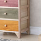 Industrial Accent Chest with Drawers and Wooden Legs Rectangle Chest