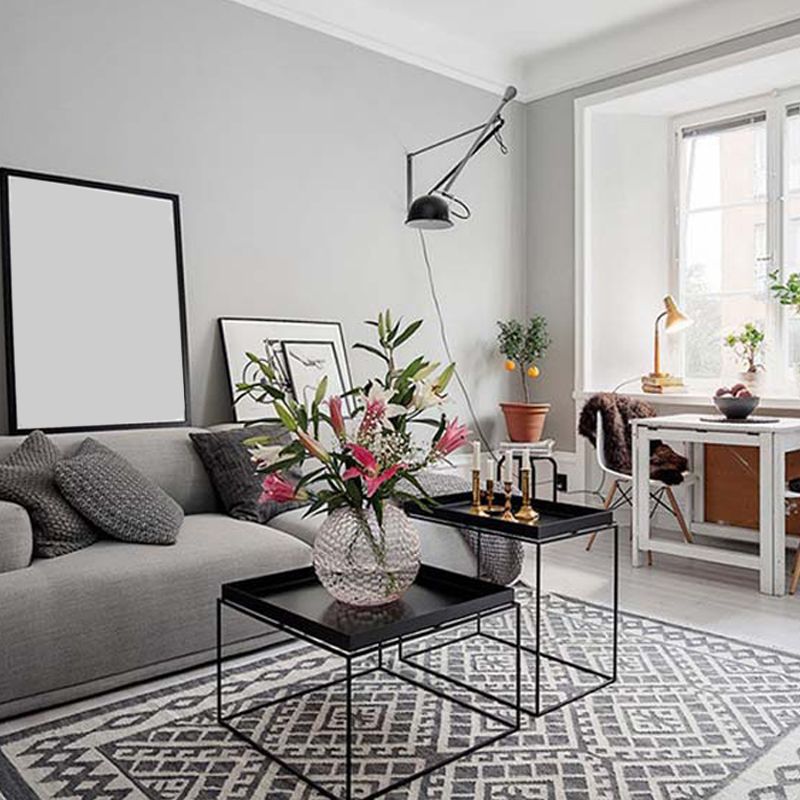 Tavolino di ferro da ferro quadrata modernismo semplice tavolo da cocktail