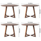 Round Double Pedestal Modern Dining Table Wood Color Fixed Table with Solid Wood Clearhalo ' dining_table' 'Dining Tables & Seating' 'Dining Tables' 'furn' 'furn_dining_table' 'Furniture' 'furniture_dining_table' 'Kitchen & Dining Furniture' 'kitchen&dining_furn' 'kitchen' 'kitchen_dining_table' 1200x1200_121be43c-b065-440e-a444-04a57d55fb77