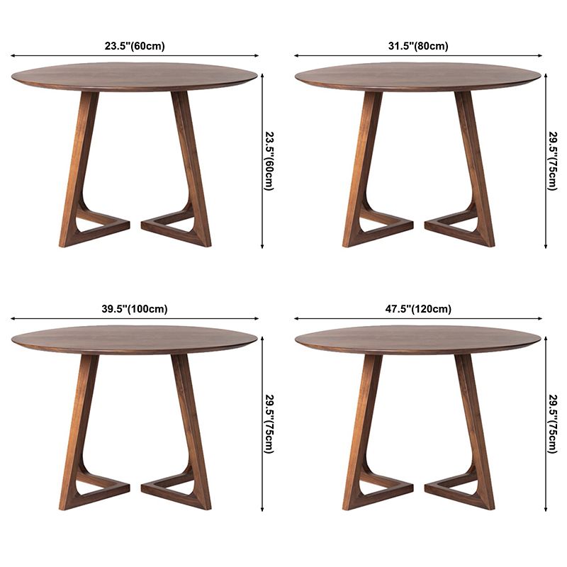 Round Double Pedestal Modern Dining Table Wood Color Fixed Table with Solid Wood Clearhalo ' dining_table' 'Dining Tables & Seating' 'Dining Tables' 'furn' 'furn_dining_table' 'Furniture' 'furniture_dining_table' 'Kitchen & Dining Furniture' 'kitchen&dining_furn' 'kitchen' 'kitchen_dining_table' 1200x1200_121be43c-b065-440e-a444-04a57d55fb77