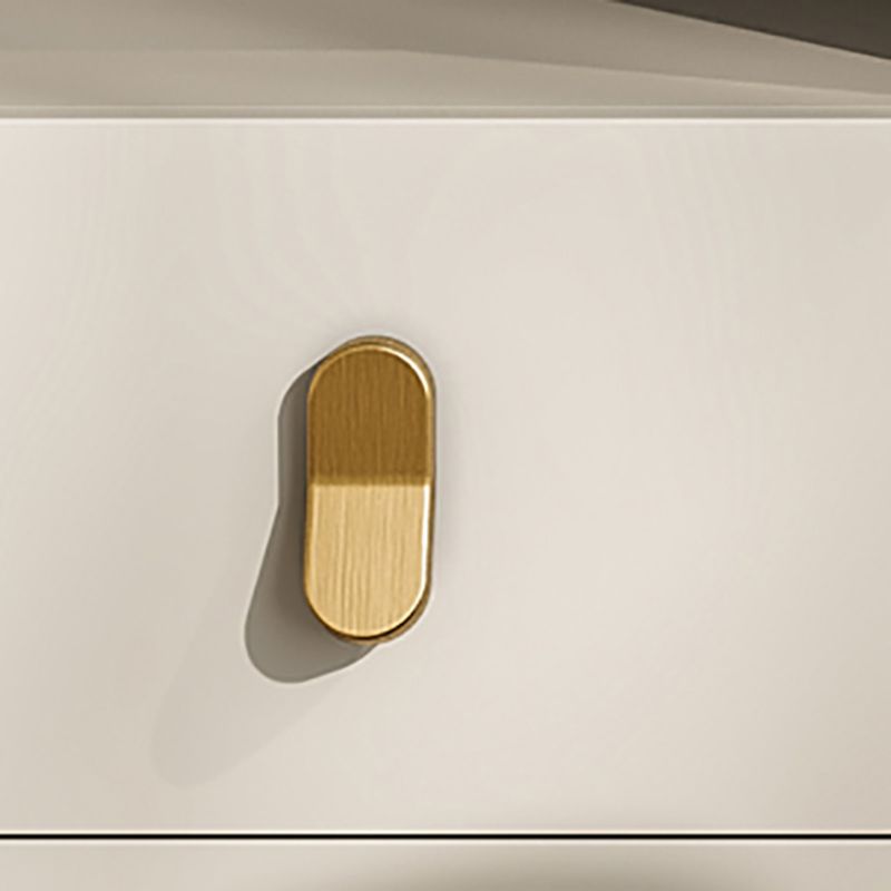 Glam Slate Top Make -up Eitelkeitstisch Tabelle 30,7 "großer beige Schminktisch