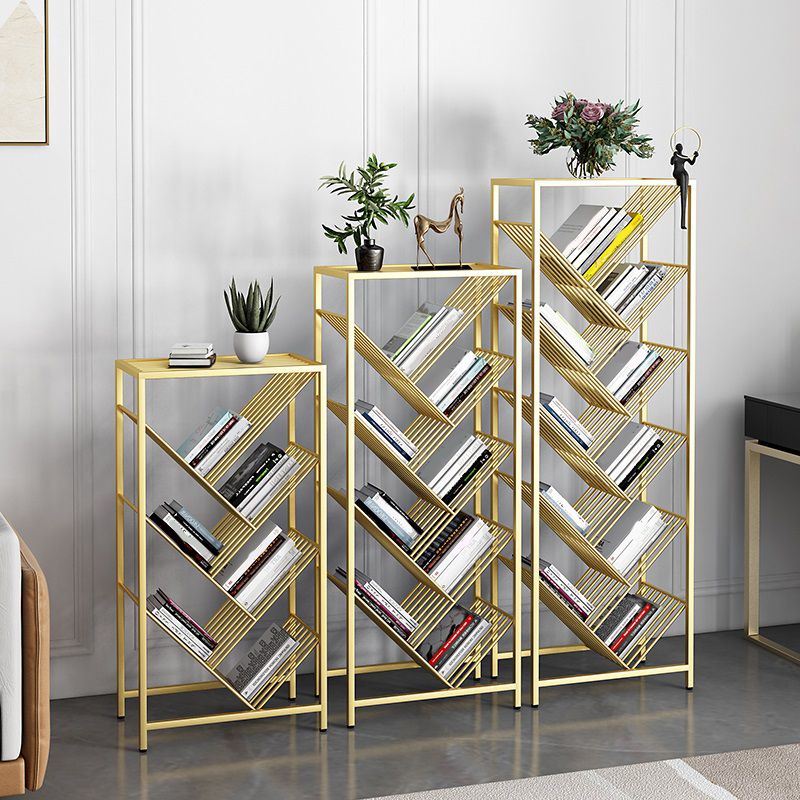 Modern Style Bookcase Open Back Metal Vertical Bookshelf for Home Clearhalo 'Bookcases' 'furn' 'furn_bookcases' 'Furniture' 'Office Furniture' 1200x1200_121d5f3d-79f9-467a-b44d-53e32a0531b9