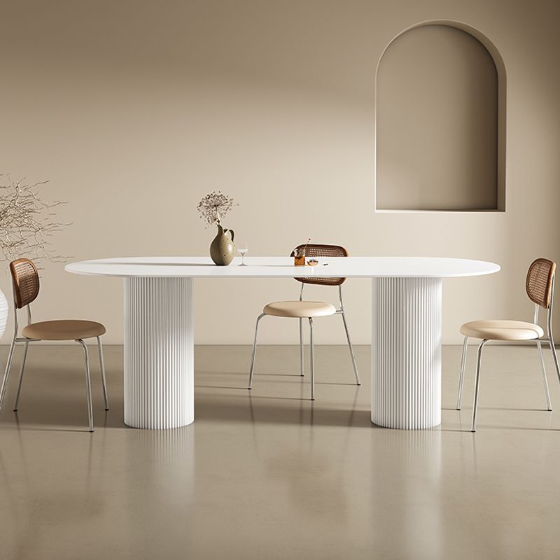 Style contemporain Ovale Pine Writing Desk Sled Base Home Office bureau