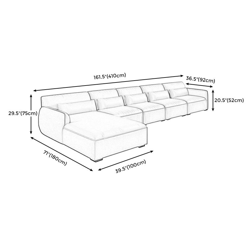 Scandinavian Tan Faux Leather Straight Arm Sofa/Sectionals with Stain-Resistant Clearhalo 'furn' 'furn_sectionals' 'Furniture' 'furniture_sectionals' 'Living Room Furniture' 'Sectionals' 1200x1200_121dff14-5cbc-4892-8542-14d2f86b948b